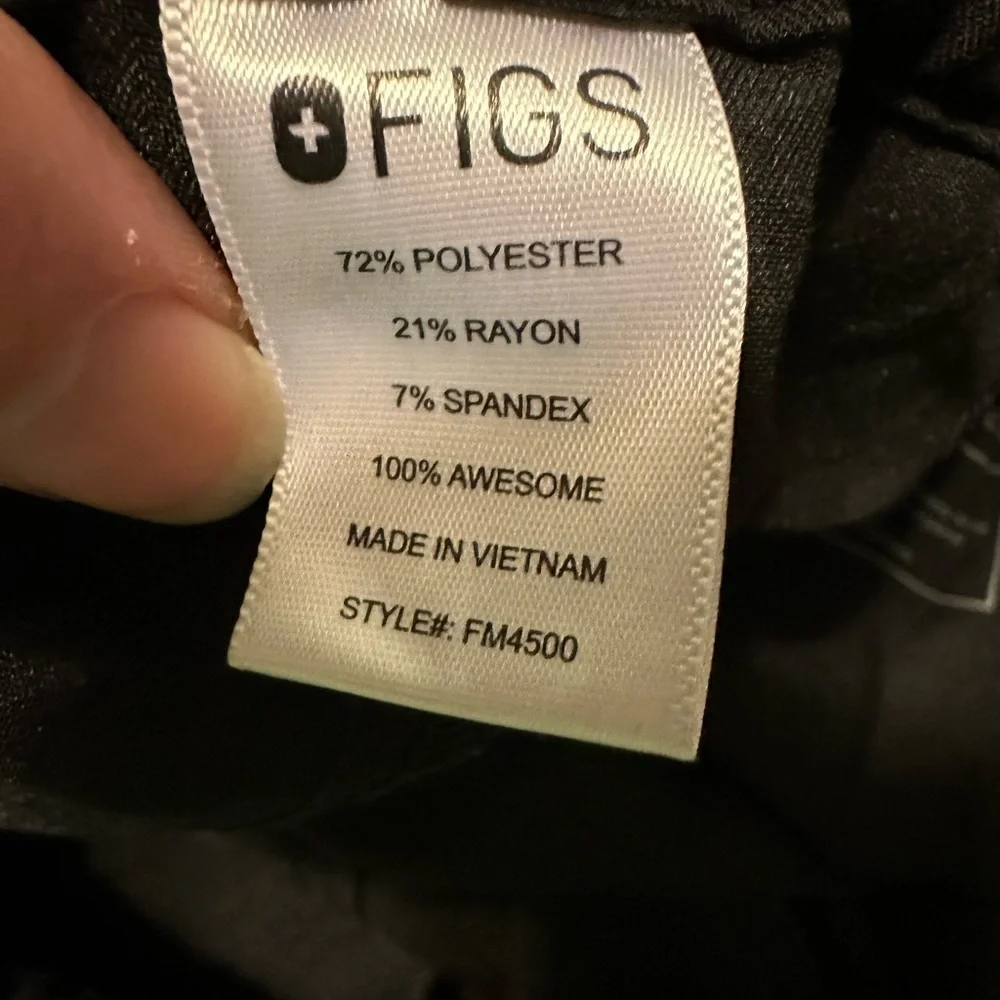 Figs Men’s M Pisco Scrub Pants Black Gray FM4500 Medical Nurse Workwear EEUC!